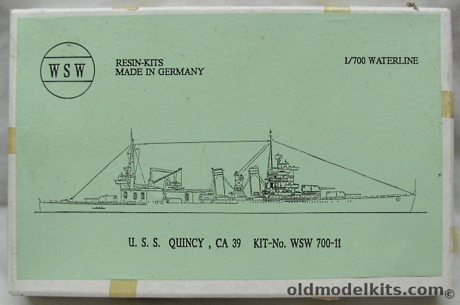 WSW 1/700 USS Quincy CA39 Heavy Cruiser with Tom's Photoetched Details, WSW700-11 plastic model kit